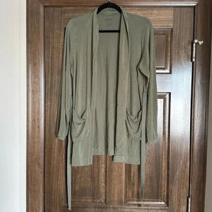 Duluth Trading Company - green cardigan, small. EUC